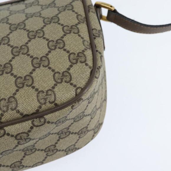 GUCCI GG Supreme Web Sherry Line Bag PVC Beige Gold 89 02 032 Auth 150998 - Picture 9 of 16